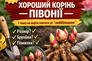 Як виглядає хороший корінь півонії? фото